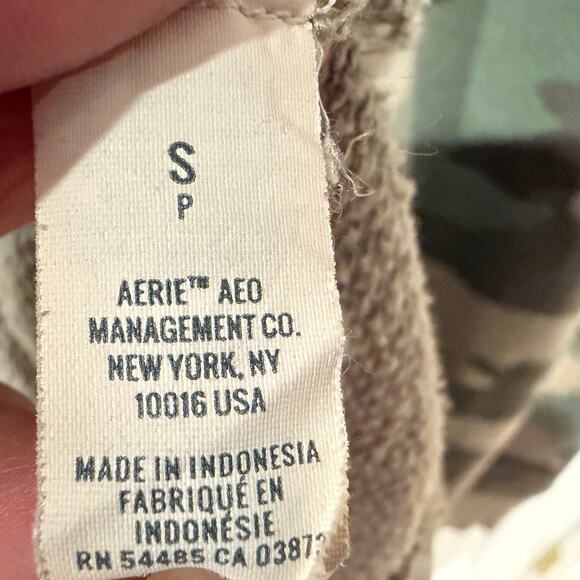 Aerie Camo Quarter Zip Pullover Sweatshirt Women’s S Green Beige Cozycore Y2k - Picture 4 of 6